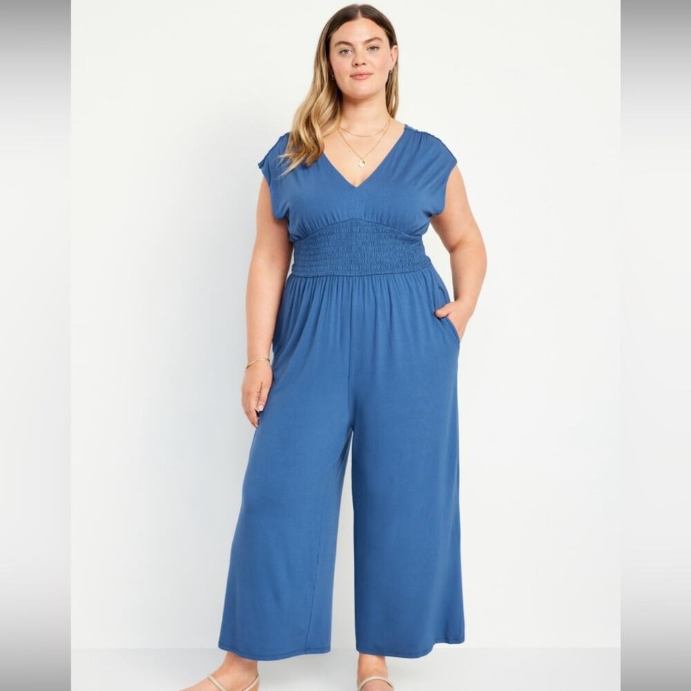 Old Navy south wind Waist-Defined Shirred Jumpsuit